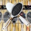 Cute Girl Round Hair Comb - White