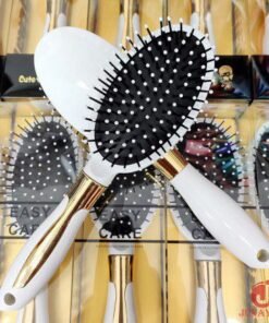 Cute Girl Round Hair Comb - White