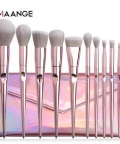 Maange Brush Set 10 pcs With Bag – Pink