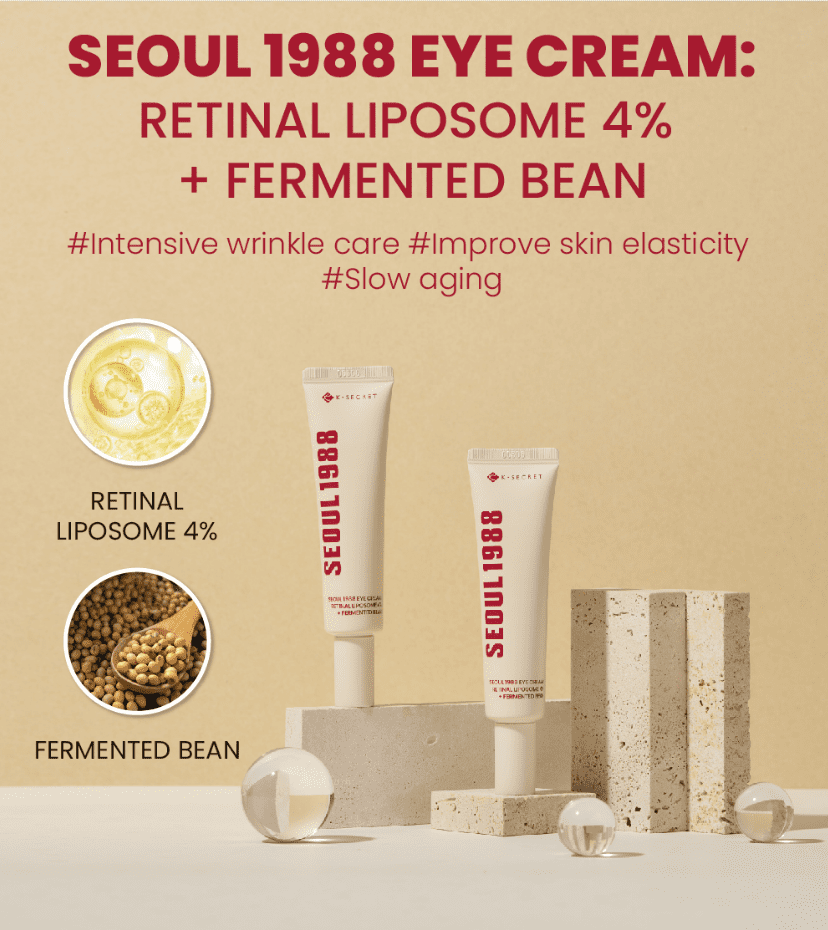 KSECRET - SEOUL 1988 Eye Cream : Retinal Liposome 4% + Fermented Bean 30ml - Image 3
