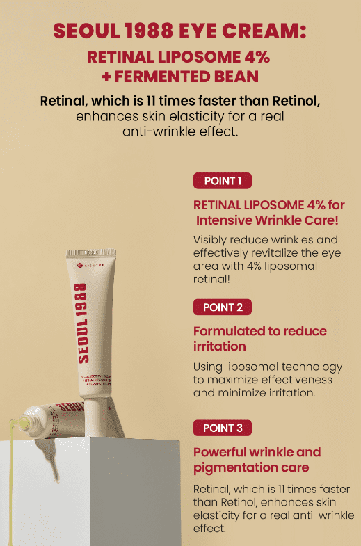 KSECRET - SEOUL 1988 Eye Cream : Retinal Liposome 4% + Fermented Bean 30ml - Image 4